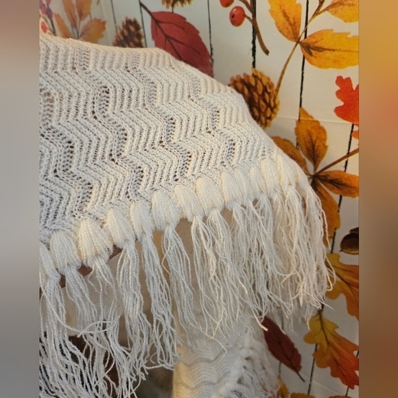 Hand Crafted upcycled white handmade crochet  3button chest Wavy Swim cover-up - Picture 10 of 12